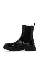 Women's Black Patent Leather Classic Chelsea Boots | Derimod