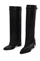 Woman Black Zip Closure Chunky-Heel Boot | Derimod