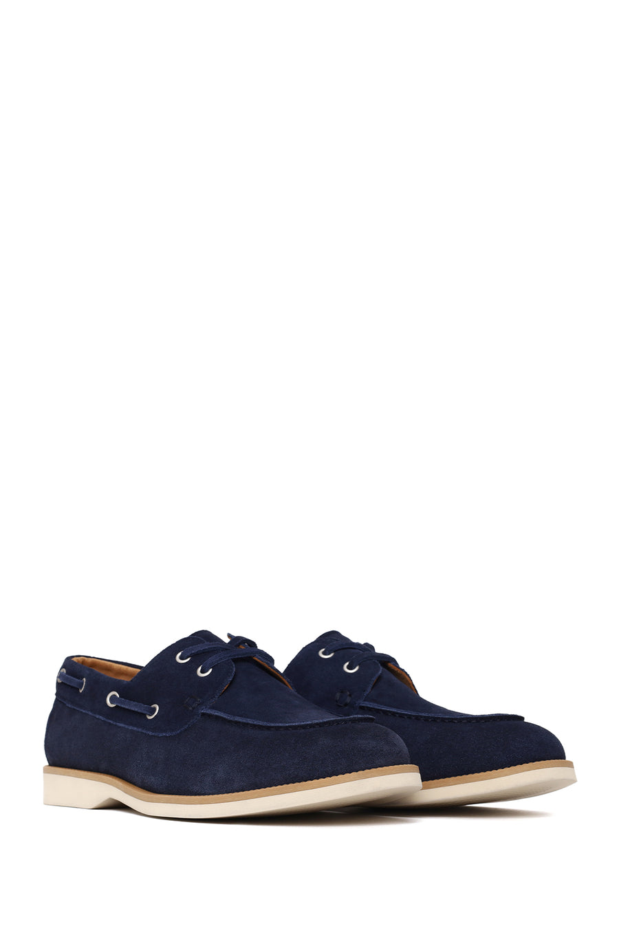 Male Navy Blue Lace-Up Suede Casual Shoes