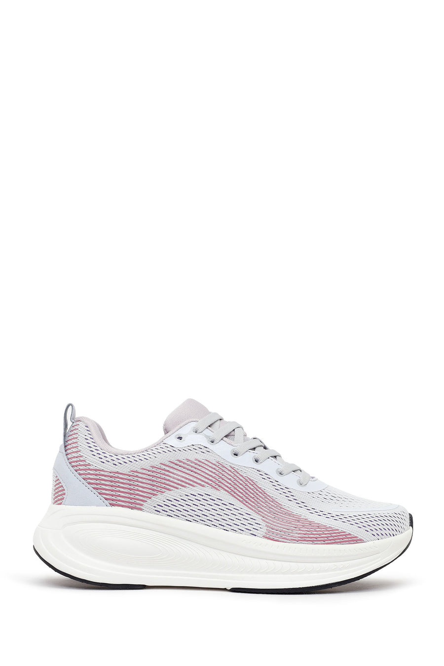Derimod Zero Woman Purple Lace-Up Thick-Soled Fabric Sneakers 26PFE49546F | Derimod