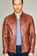 Logan Men's Leather Jacket | Derimod