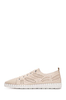 Women's Beige Leather Comfort Shoes | Derimod