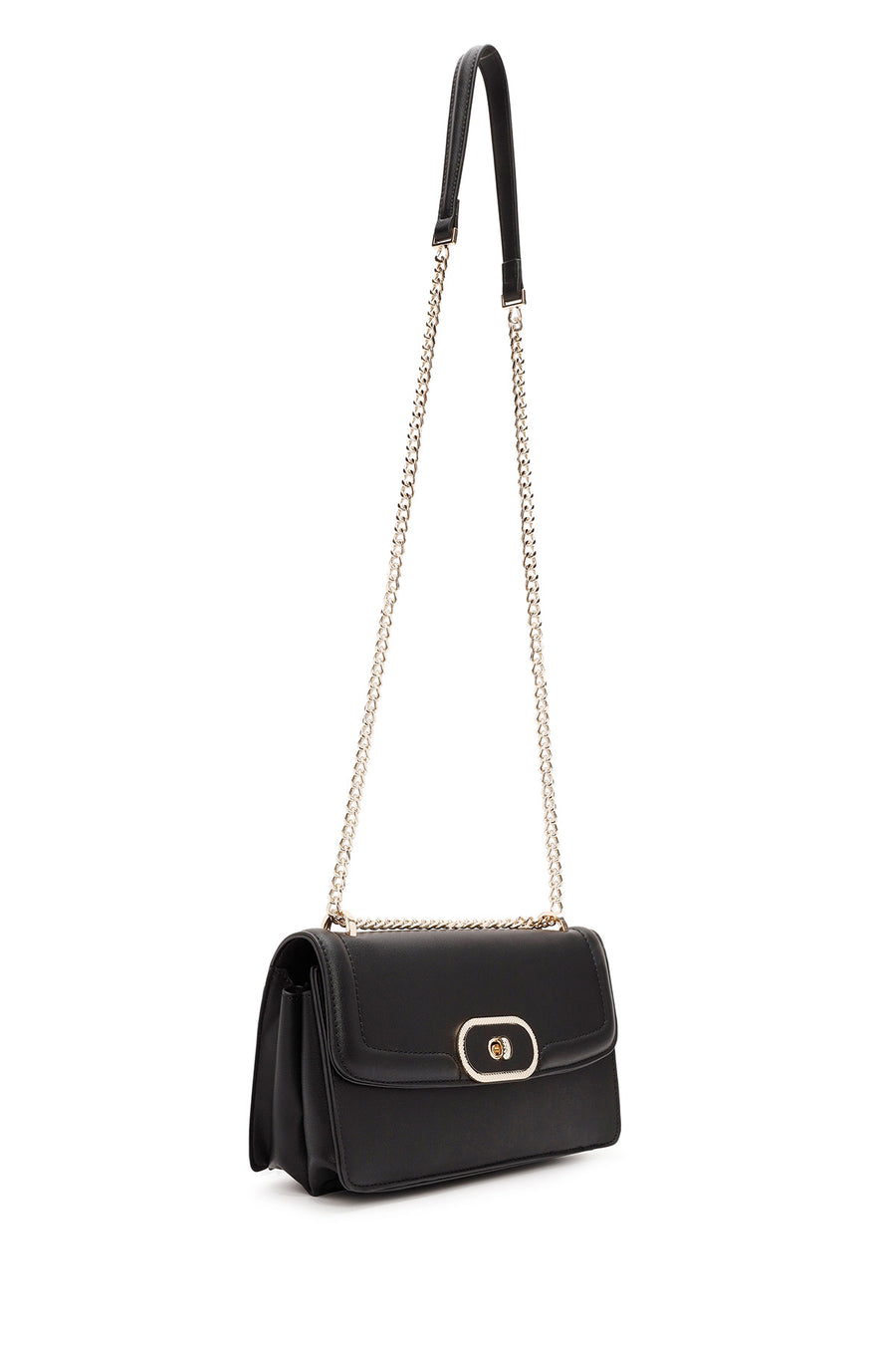 Women's Black Long Chain Strap Shoulder Bag