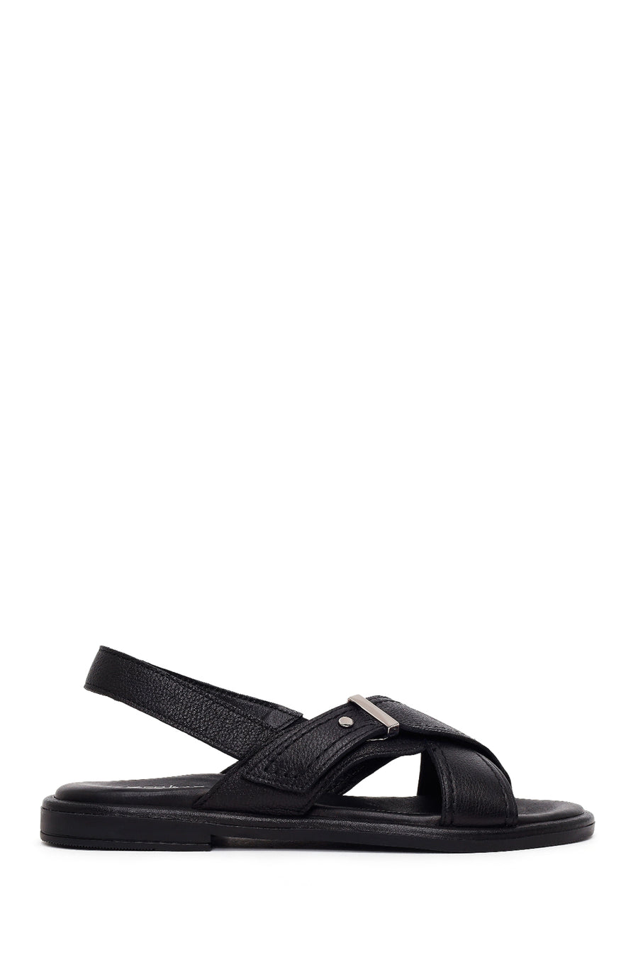 Woman Black Leather Sandal 26SFD2048FT | Derimod