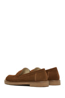 Women's Tan Suede Leather Loafer | Derimod