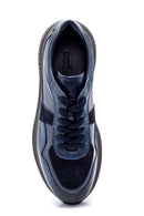 Men's Leather Suede Detailed Sneaker | Derimod