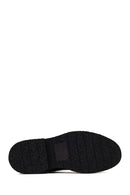 Men's Black Zippered Leather Boot | Derimod