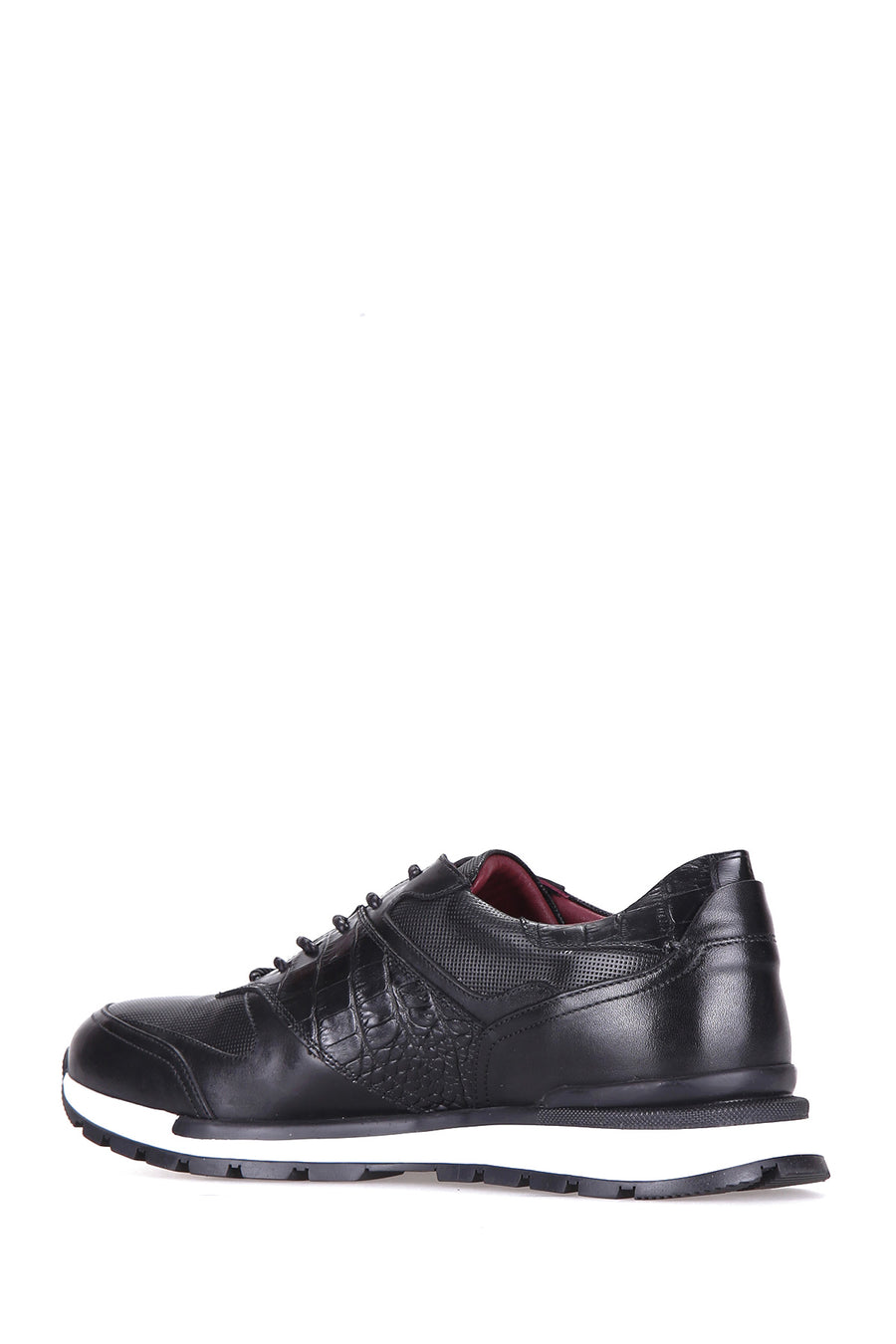 Crocodile Patterned Men's Leather Sneaker