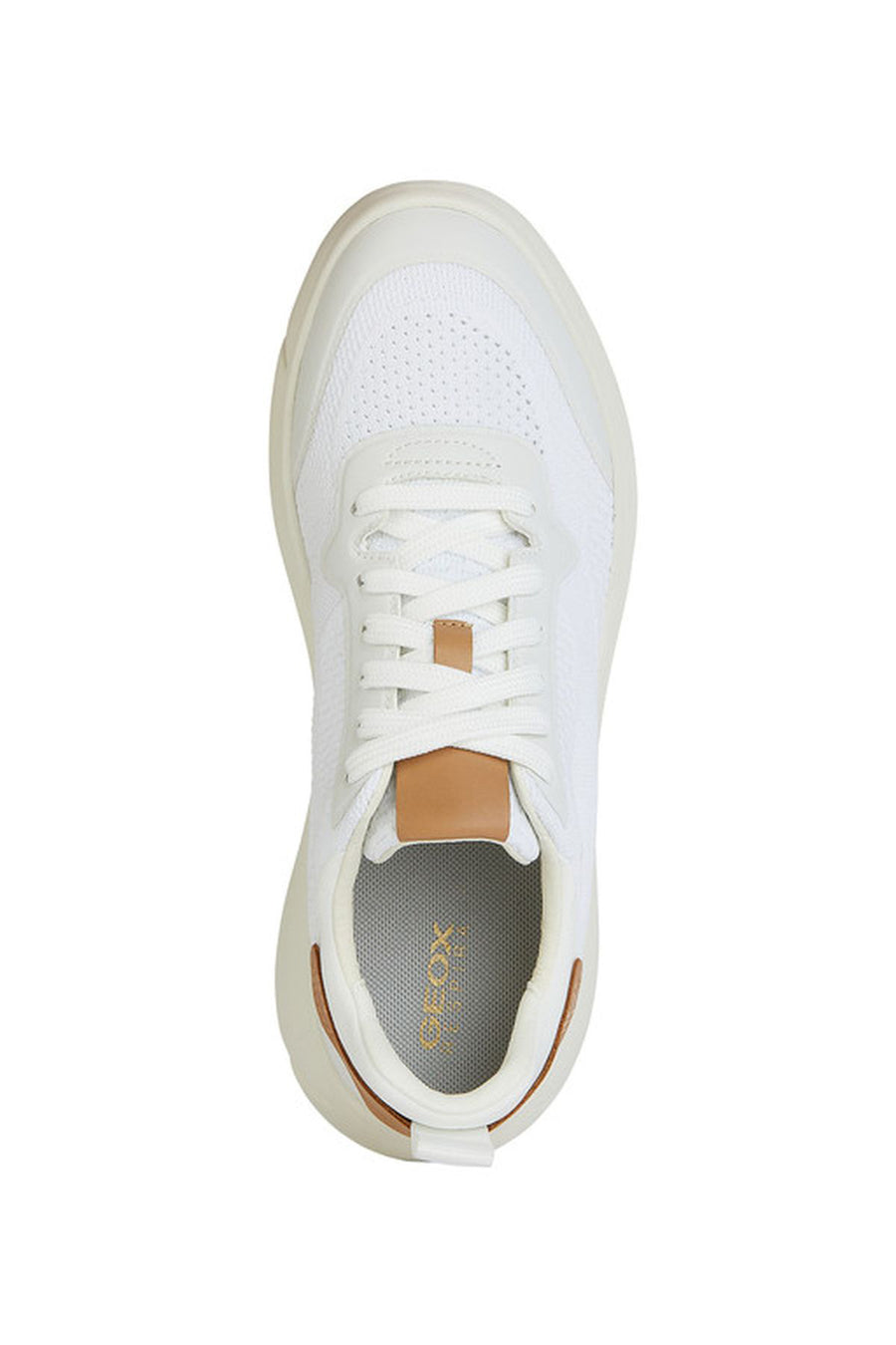 Geox Kadın Beyaz Nebula Bağcıklı Kalın Tabanlı Deri Sneaker