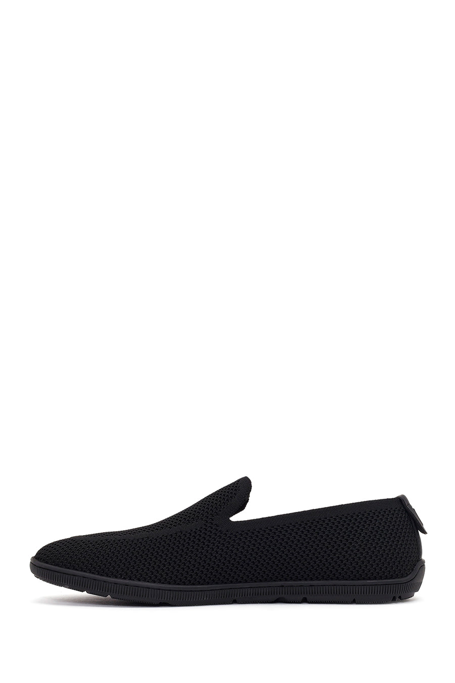 Men's Black Fabric Loafer