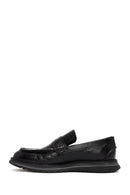 Men's Black Leather Casual Loafer | Derimod