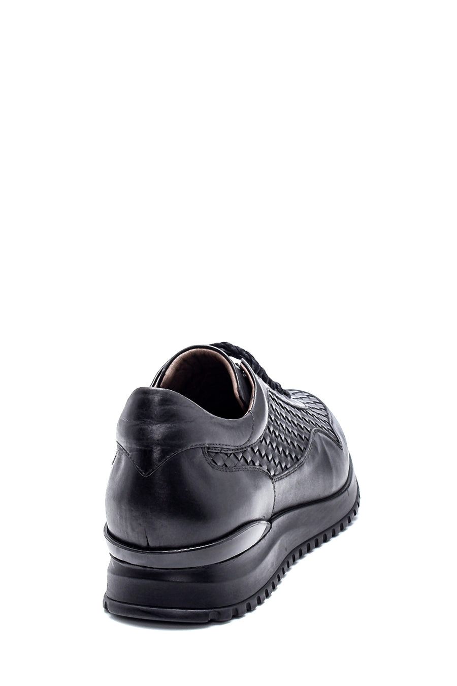 Erkek Deri Örgülü Sneaker