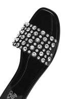 Women's Black Stone Jelly Slippers | Derimod