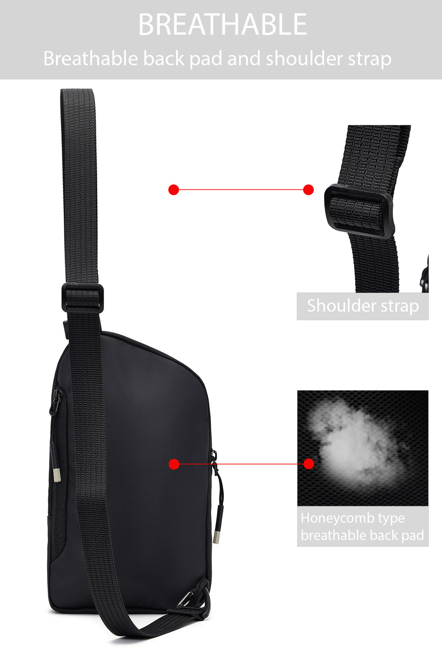 D-Pack Erkek Siyah Mini Kumaş Çapraz Çanta