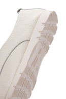 Women's Beige Lace-Up Leather Comfort Shoes | Derimod