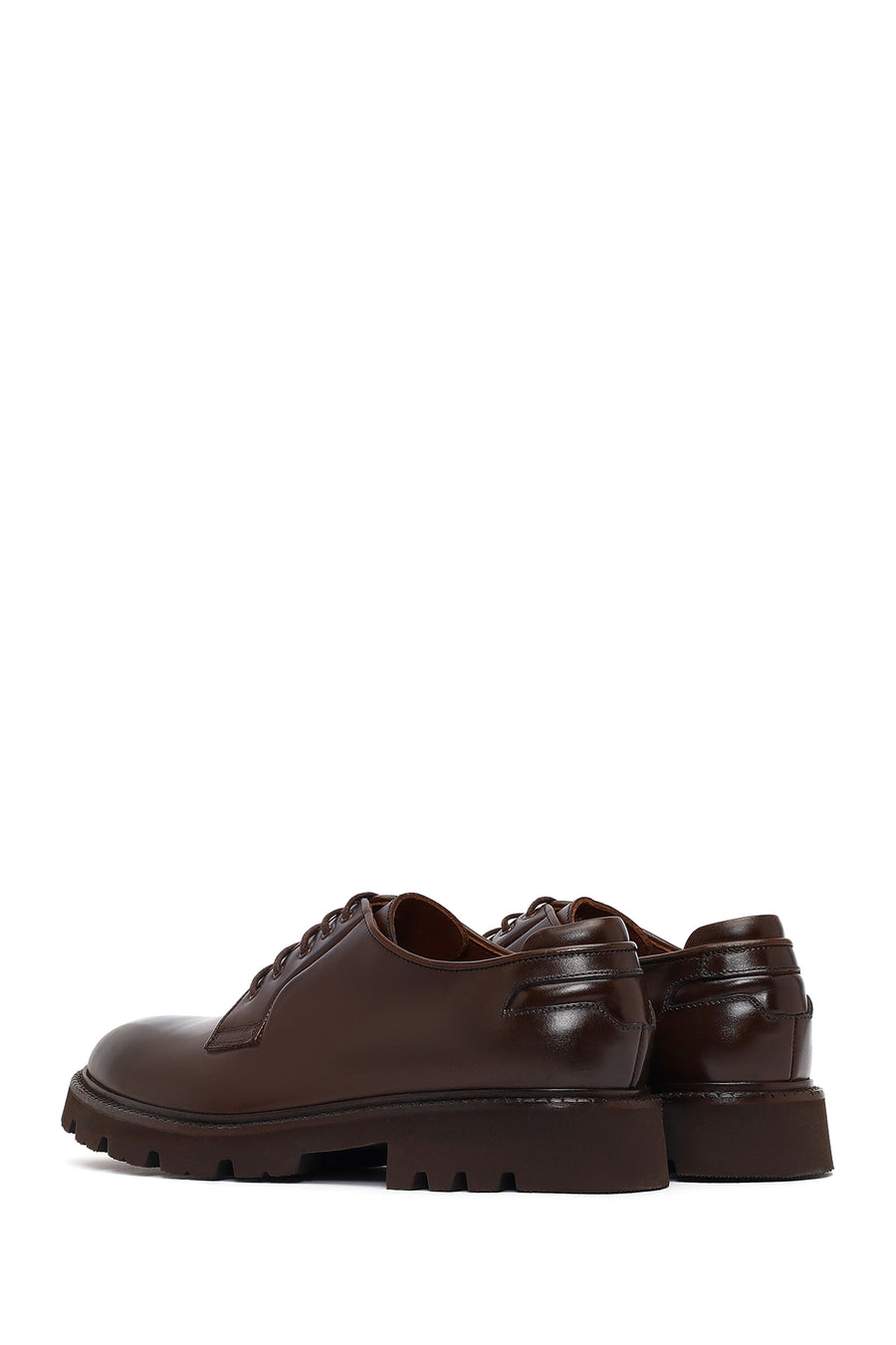 Men's Brown Lace-Up Leather Casual Shoes