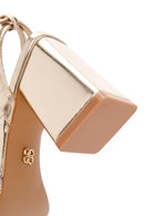 Women's Gold Ankle Strap Heeled Sandals | Derimod