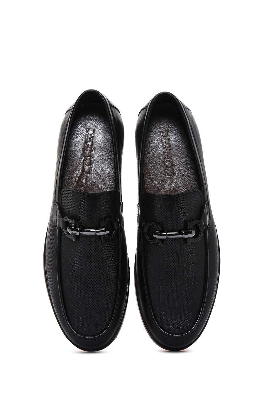 Men's Black Leather Casual Loafer