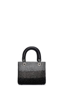 Women's Black Chain Strap Stone Mini Handbag | Derimod