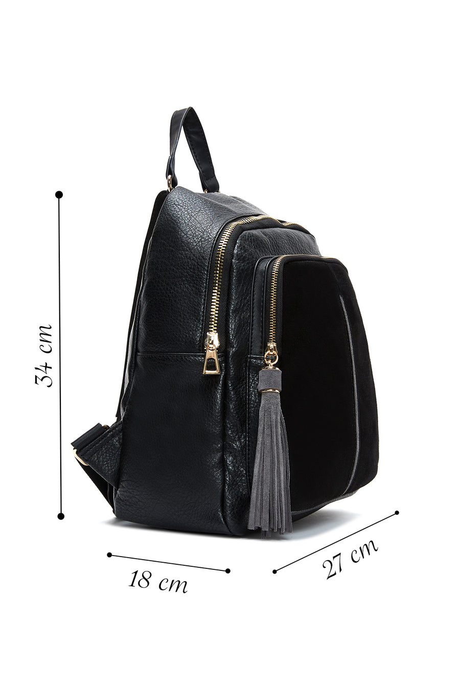 Women's Black Casual Backpack