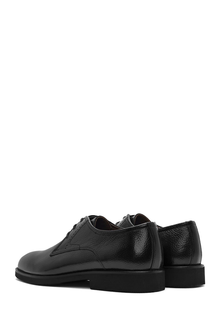 Men's Black Laced Leather Classic Shoes
