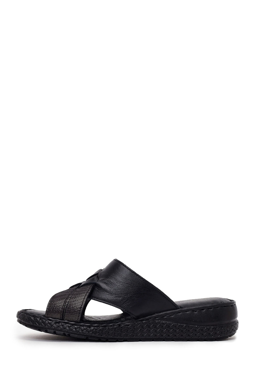 Woman Black Wedge Comfort Slipper