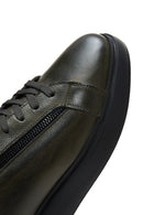 Erkek Haki Deri Sneaker | Derimod
