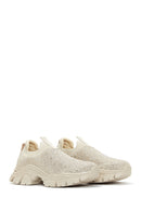 Women's Beige Stone Thick Soled Sneaker | Derimod