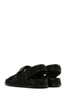 Women's Black Stone Sandals | Derimod