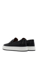Men's Black Chunky Leather Loafers | Derimod