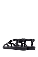 Woman Black Stone Sandals | Derimod