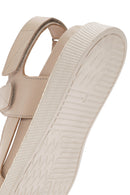 Women's Beige Strappy Leather Comfort Sandals | Derimod