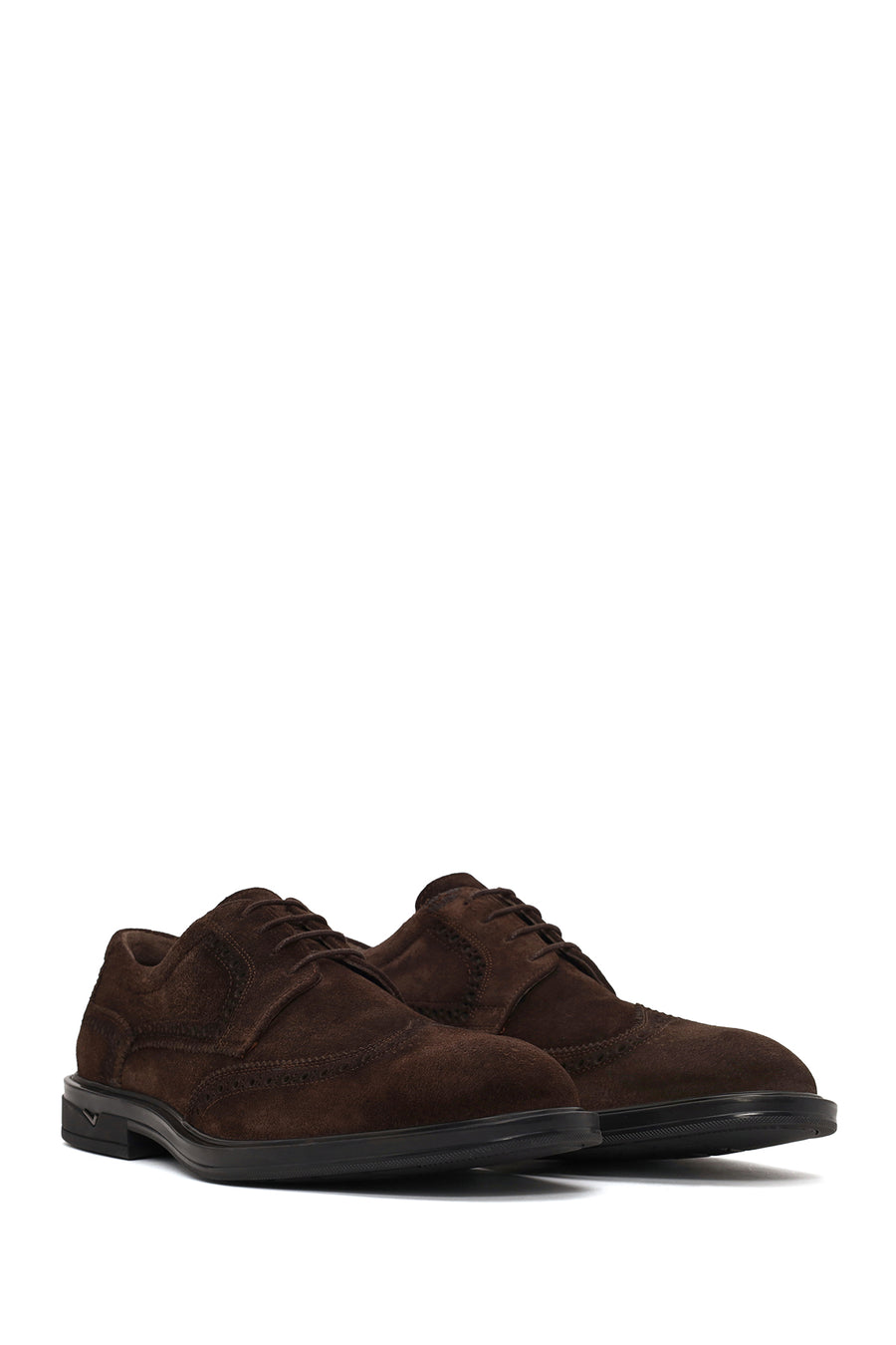Male Brown Lace-Up Suede Casual Shoes