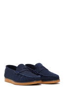 Erkek Lacivert Deri Casual Loafer | Derimod