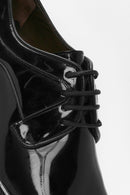 Men's Black Laced Patent Leather Classic Shoes | Derimod