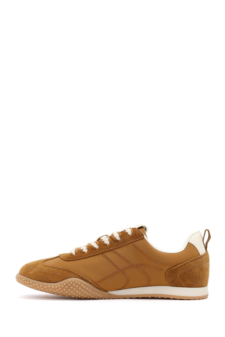 Women's Tan Lace-up Leather Sneaker