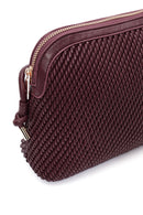 Women's Burgundy Long Strap Quilted Patterned Crossbody Bag | Derimod