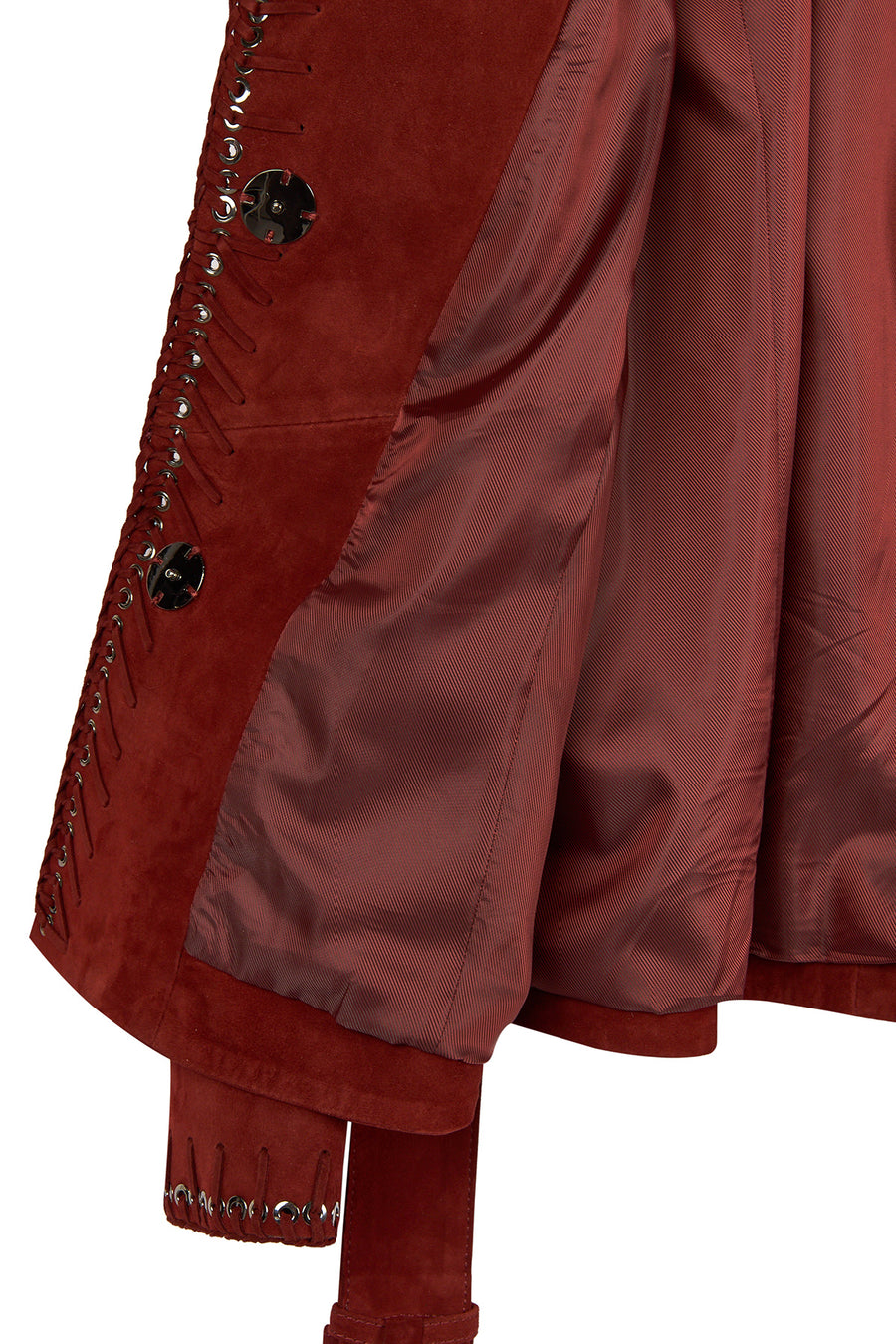 Patricia Woman Burgundy Biker Suede Jacket