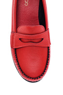 Women's Red Wedge Heeled Loafer | Derimod