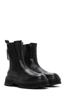 Women's Black Leather Thick Soled Chelsea Boots | Derimod