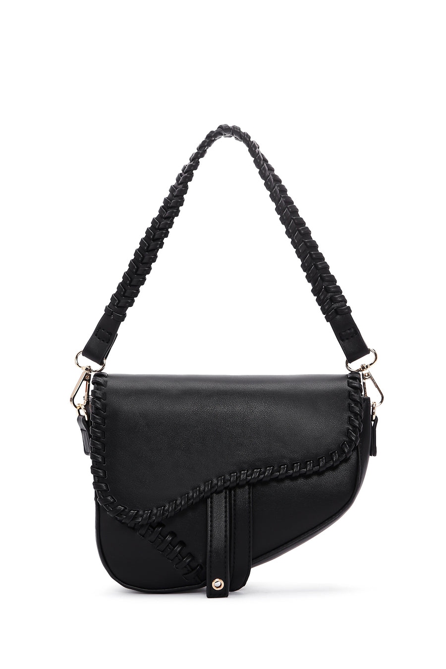 Women's Black Long Strap Shoulder Bag