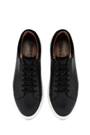 Men's Black Lace-up Leather Sneaker | Derimod