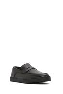 Erkek Siyah Deri Casual Loafer | Derimod