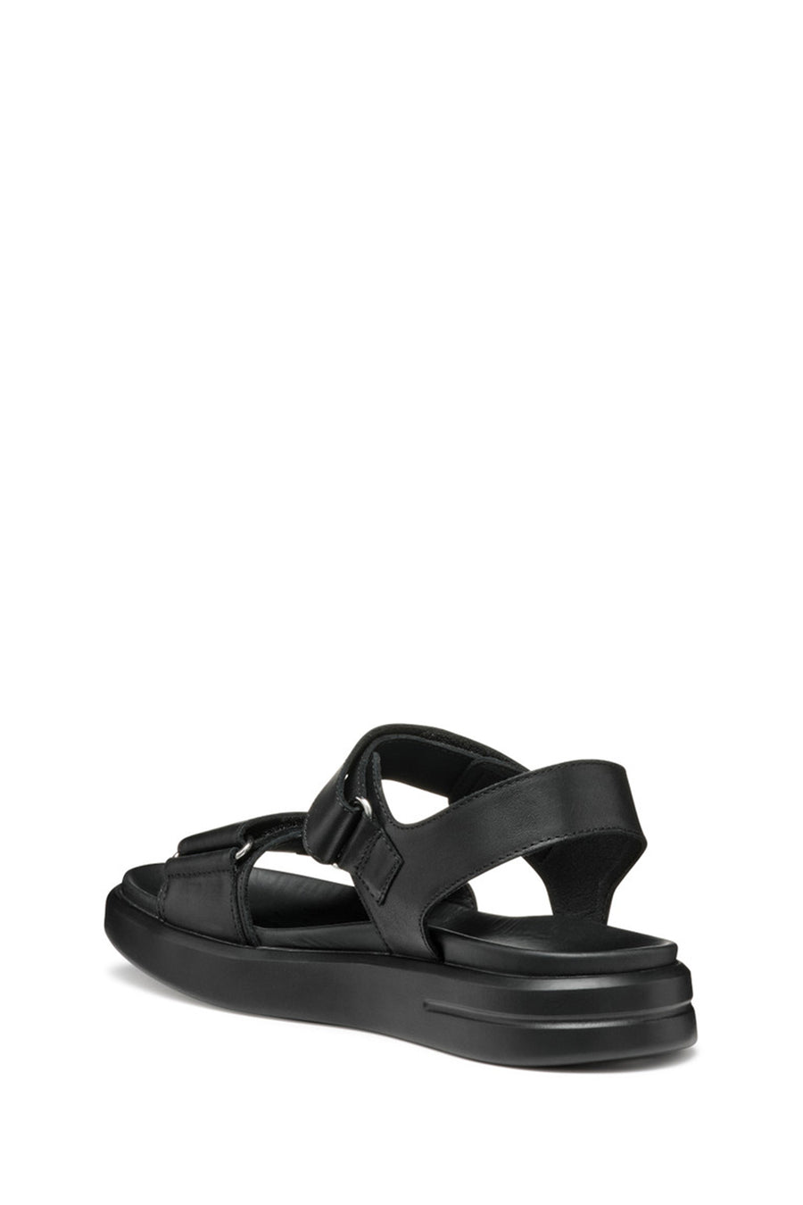 Geox Women Black D Xand 2S E - Smo. Lea + Pear Strappy Leather Sandals