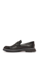 Men's Black Leather Casual Loafer | Derimod