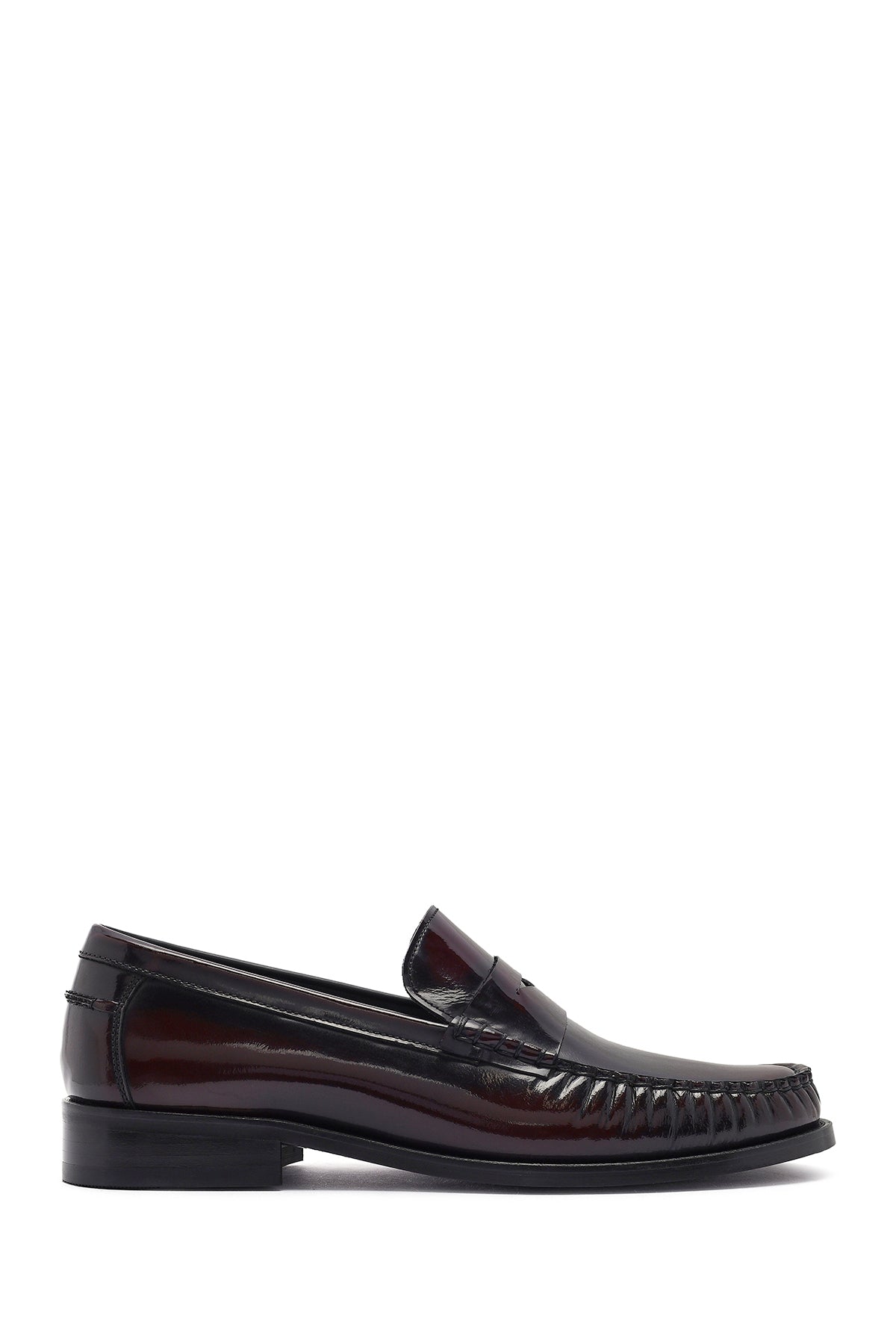 Erkek Bordo Deri Klasik Loafer 25SFD621122 | Derimod