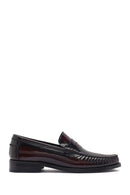Erkek Bordo Deri Klasik Loafer | Derimod