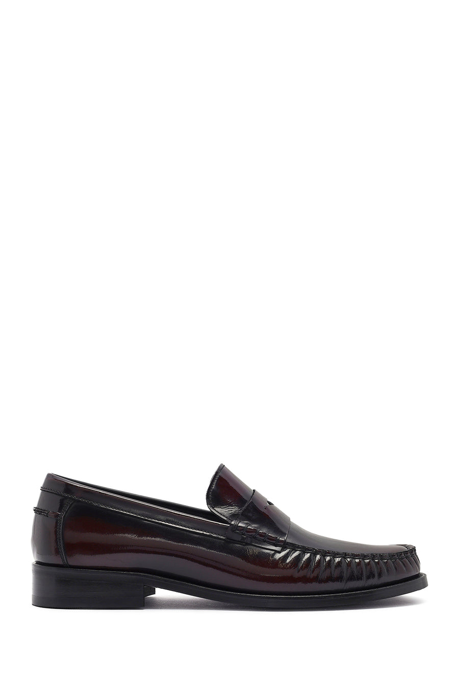 Men's Burgundy Leather Classic Loafer 25SFD621122 | Derimod