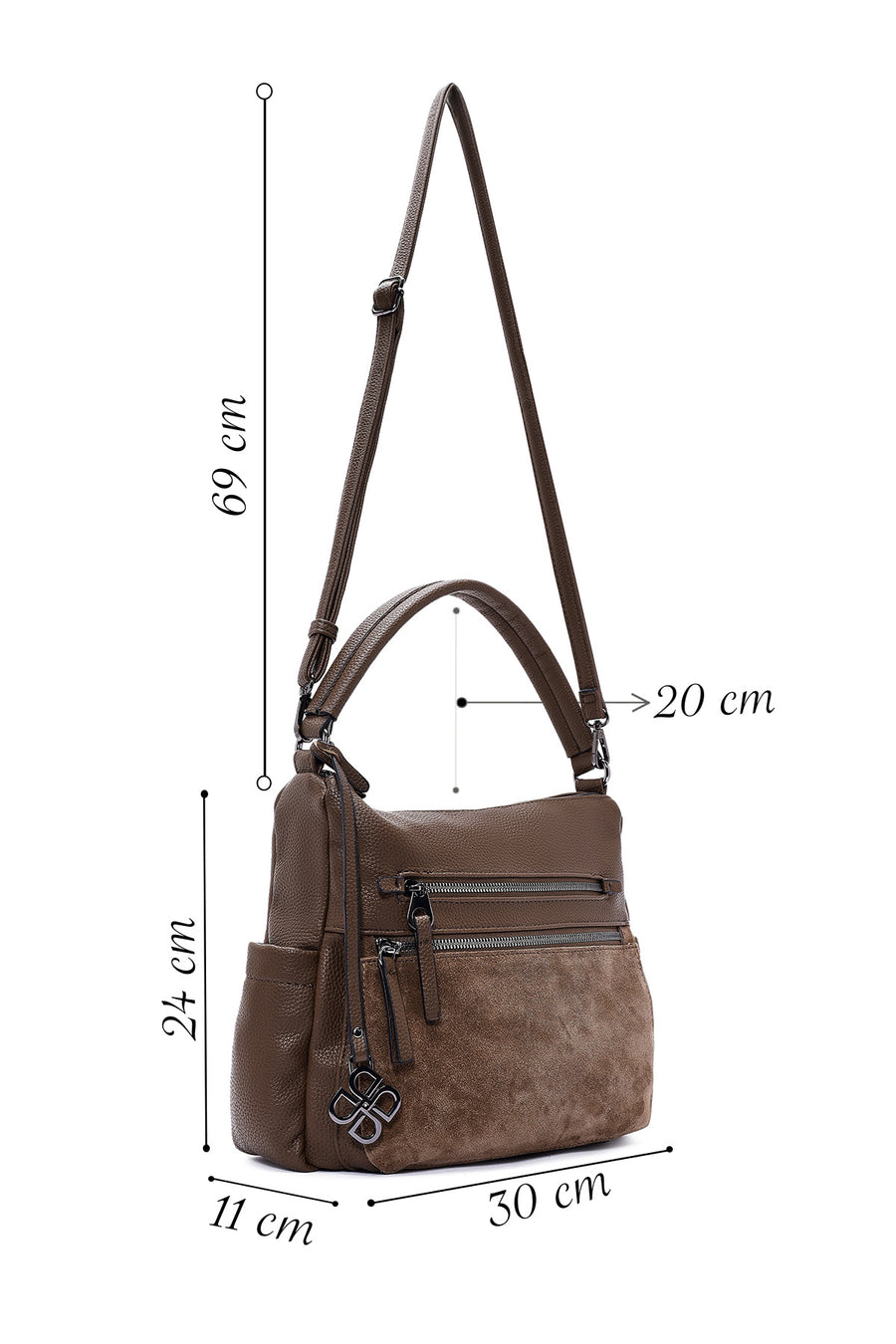 Women's Tan Long Strap Shoulder Bag