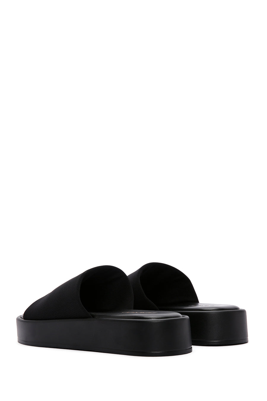 Women's Black Thick Soled Slippers